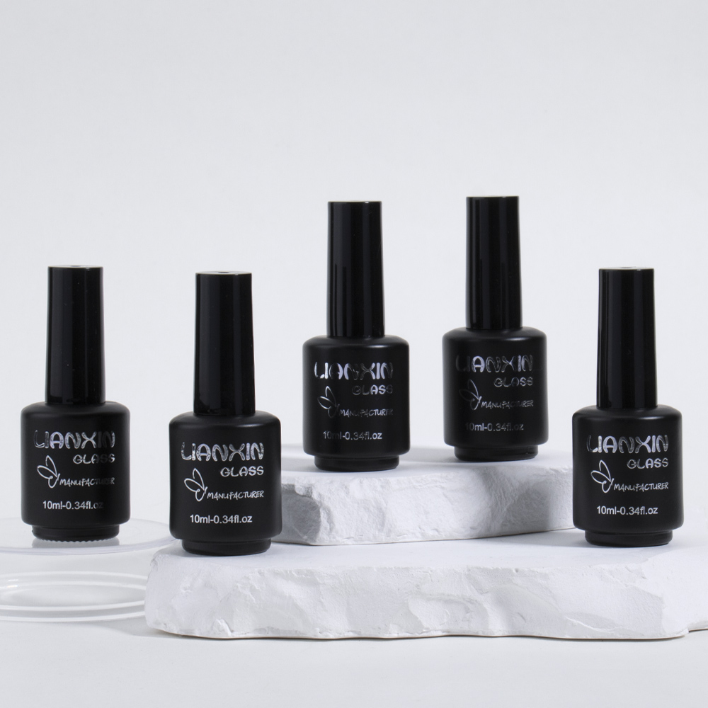 10ml black nail polish bottle