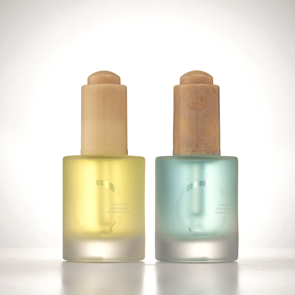 frosted serum bottle